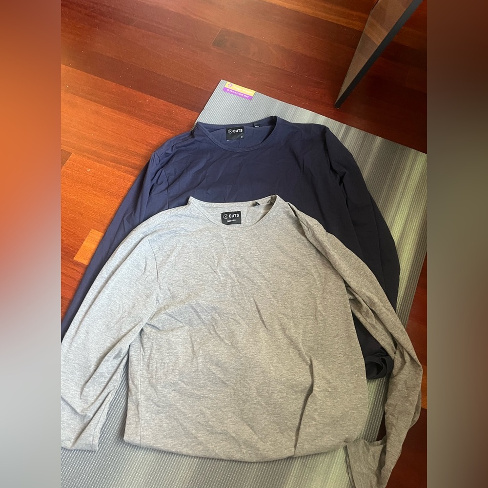 Cuts - Navy and Gray Long Sleeve Shirts (price for both)